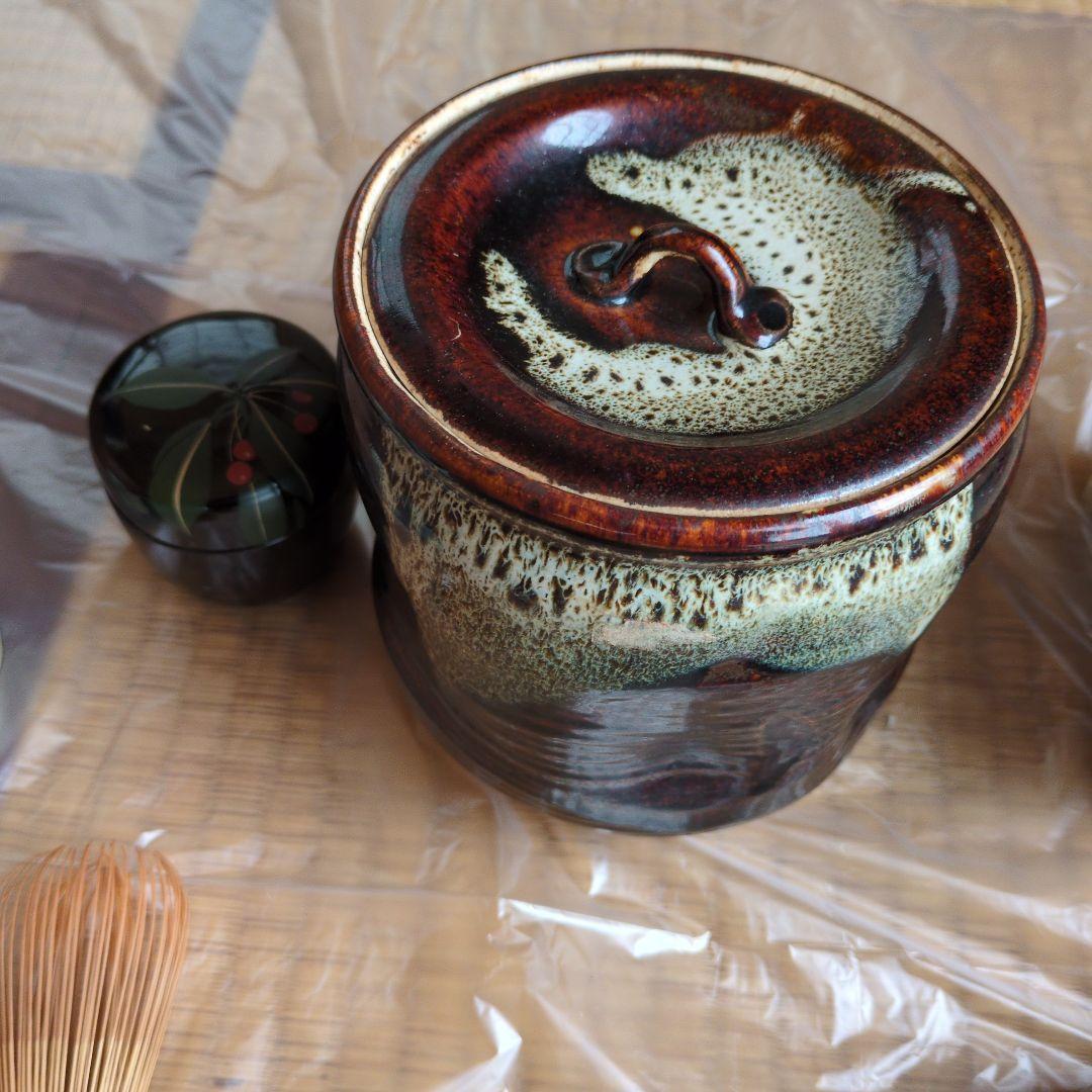 【1/15まで】茶道具セット 茶碗 茶器 茶筅 など　茶碗3個