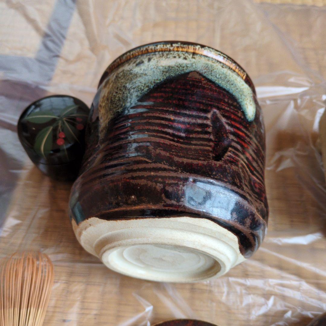 【1/15まで】茶道具セット 茶碗 茶器 茶筅 など　茶碗3個