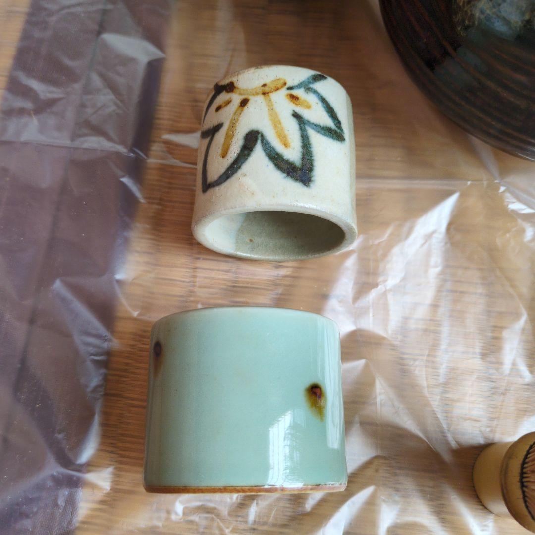 【1/15まで】茶道具セット 茶碗 茶器 茶筅 など　茶碗3個