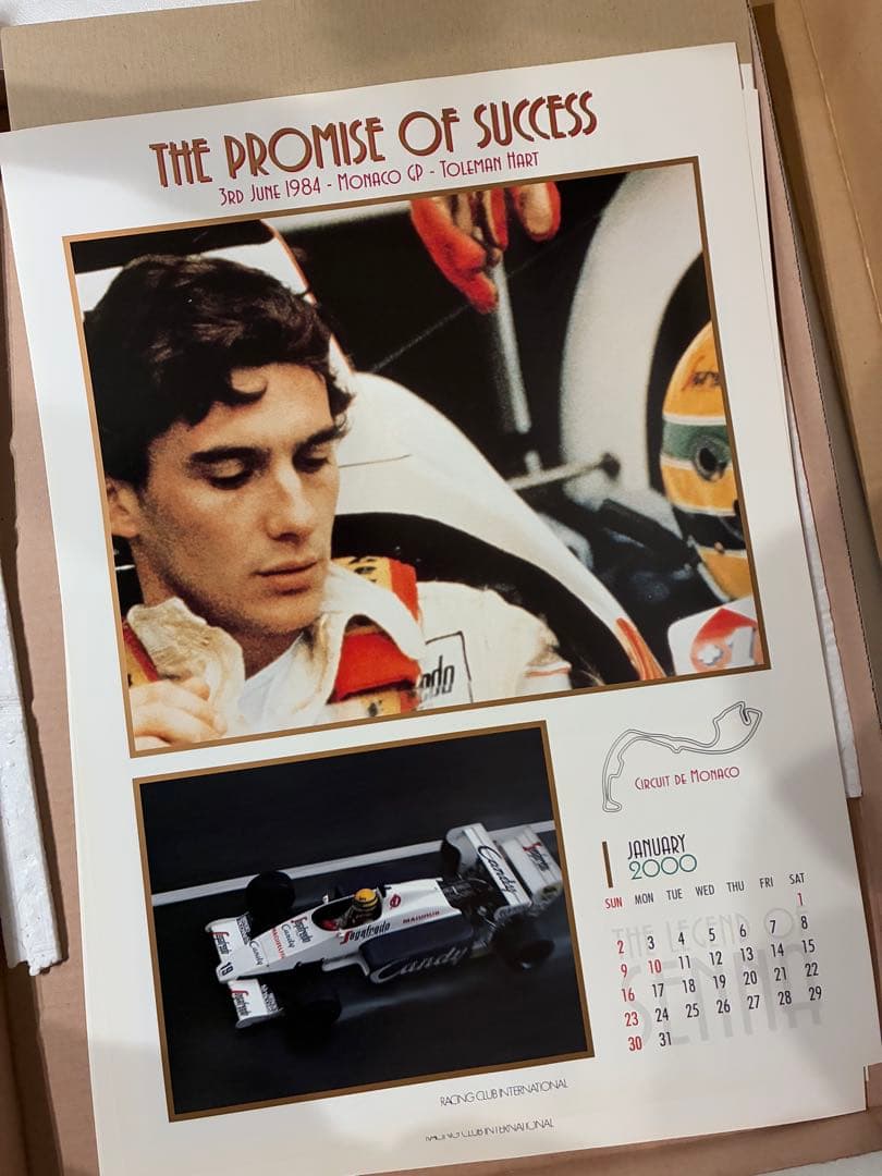 アイルトン・セナ 特別カレンダー 2000 額付き