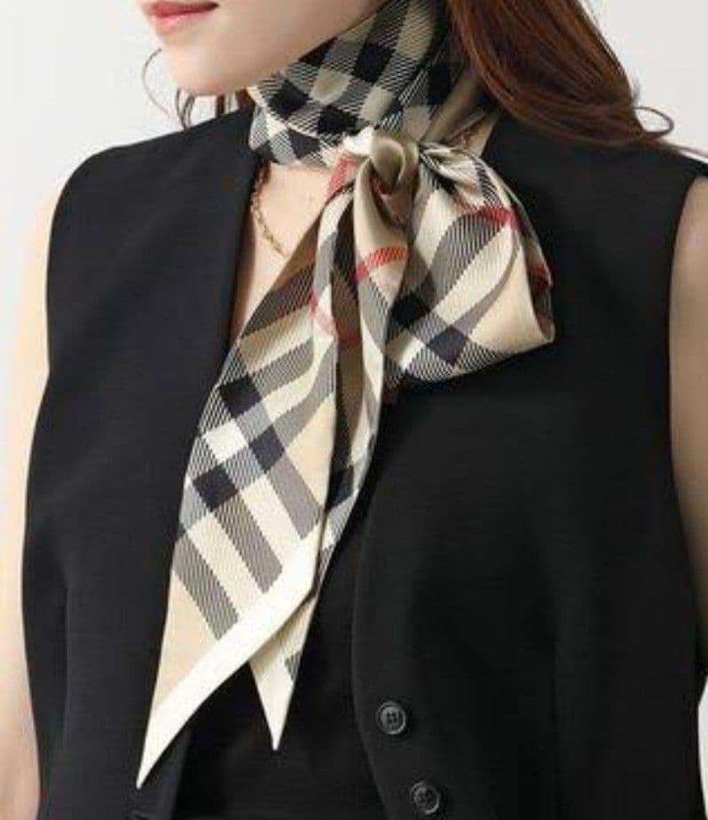 希少【Burberrys最高級ライン】バーバリーロンドン アスコットタイスカーフ