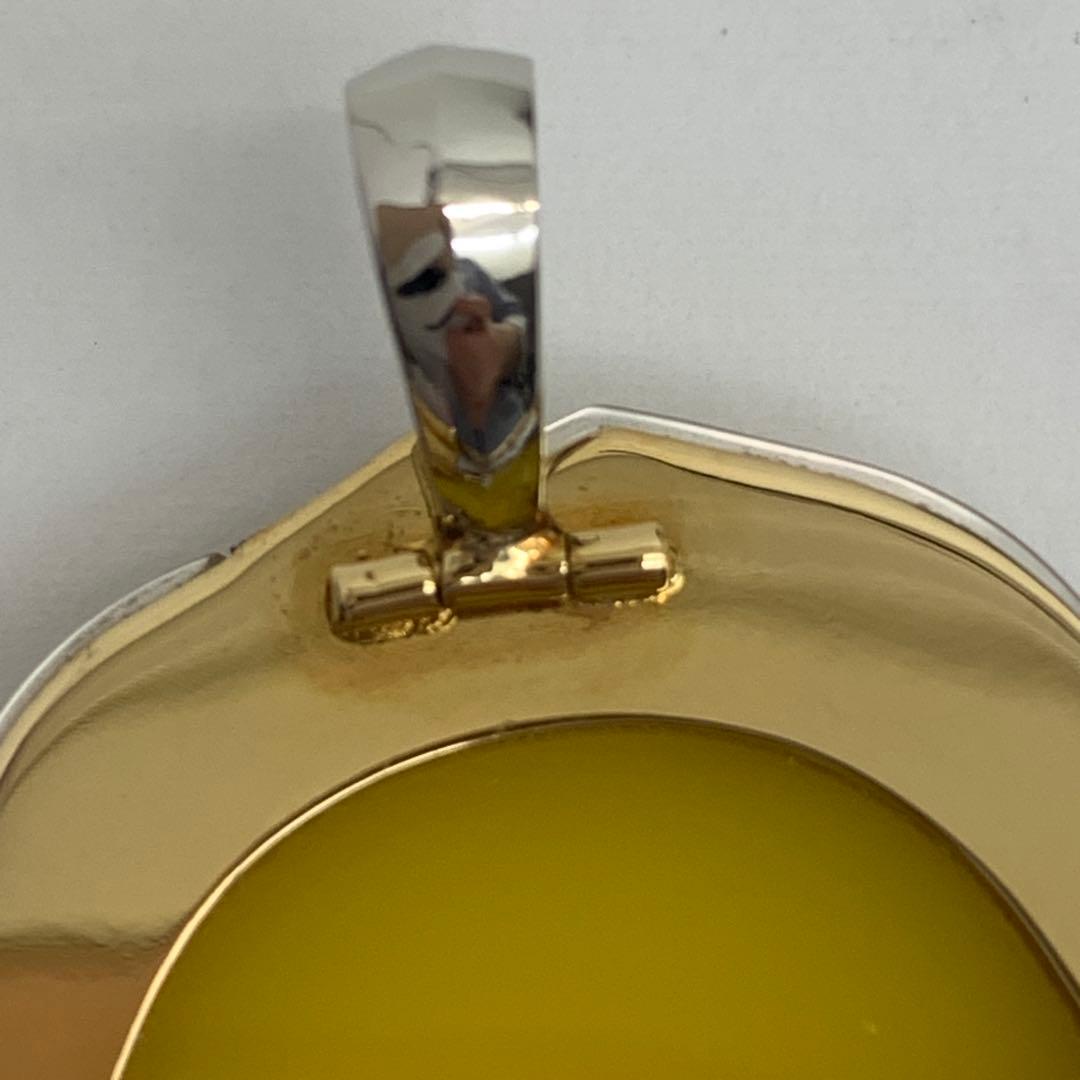 エルヴィンポーリー K18 Pt900 カメオ ブローチ ダイヤ シェル メノウ