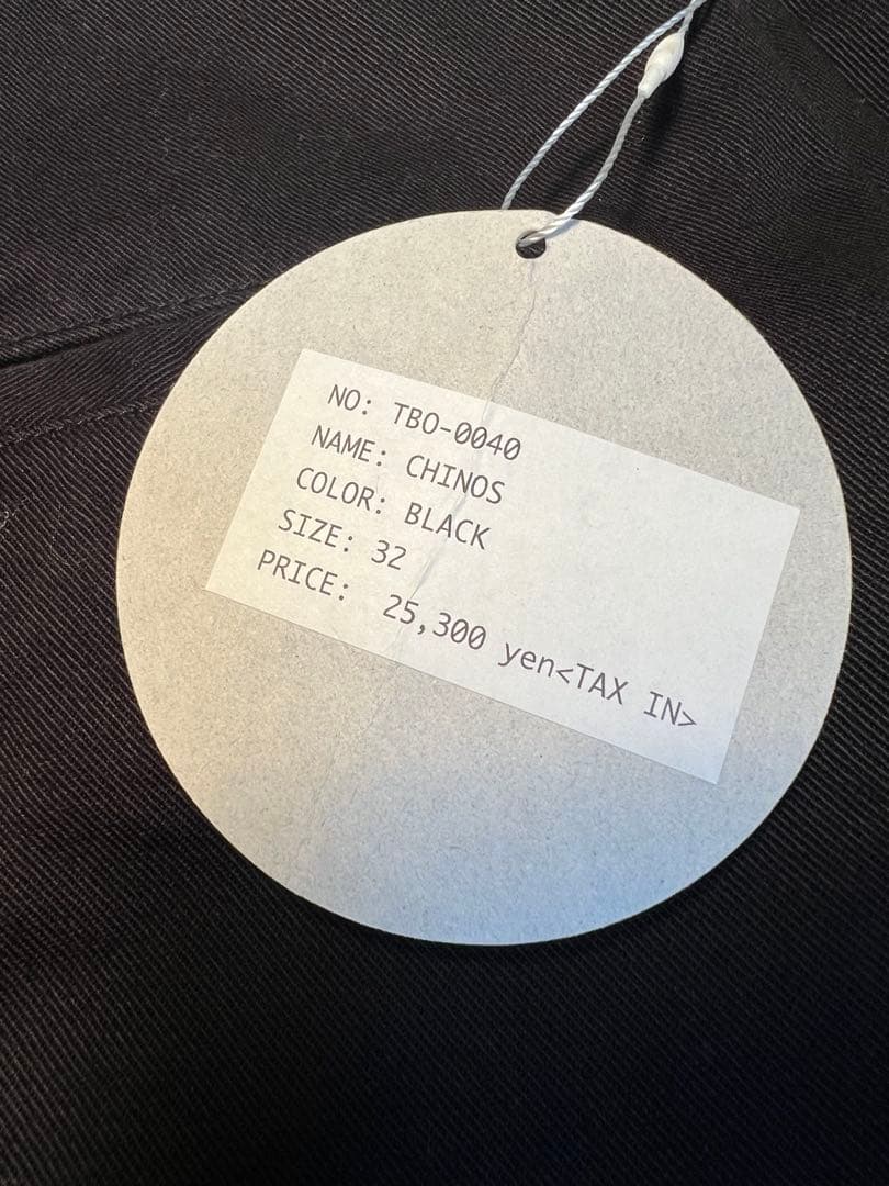 THE BLUEST OVERALLS CHINOS ブラック　32