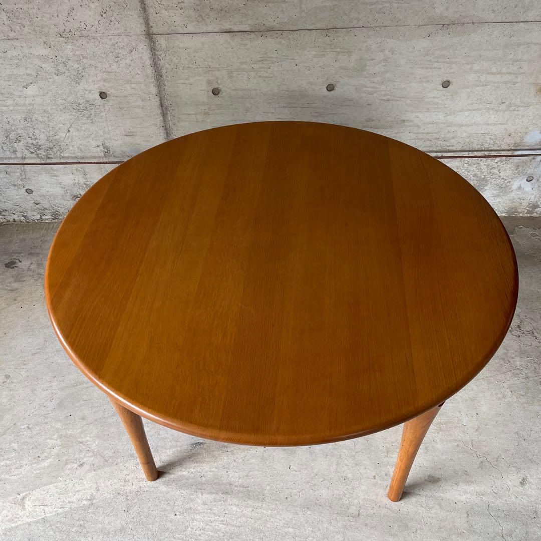 飛騨産業 キツツキ 侭 オーク材 北欧スタイル　ナチュラル円形ダイニングテーブル