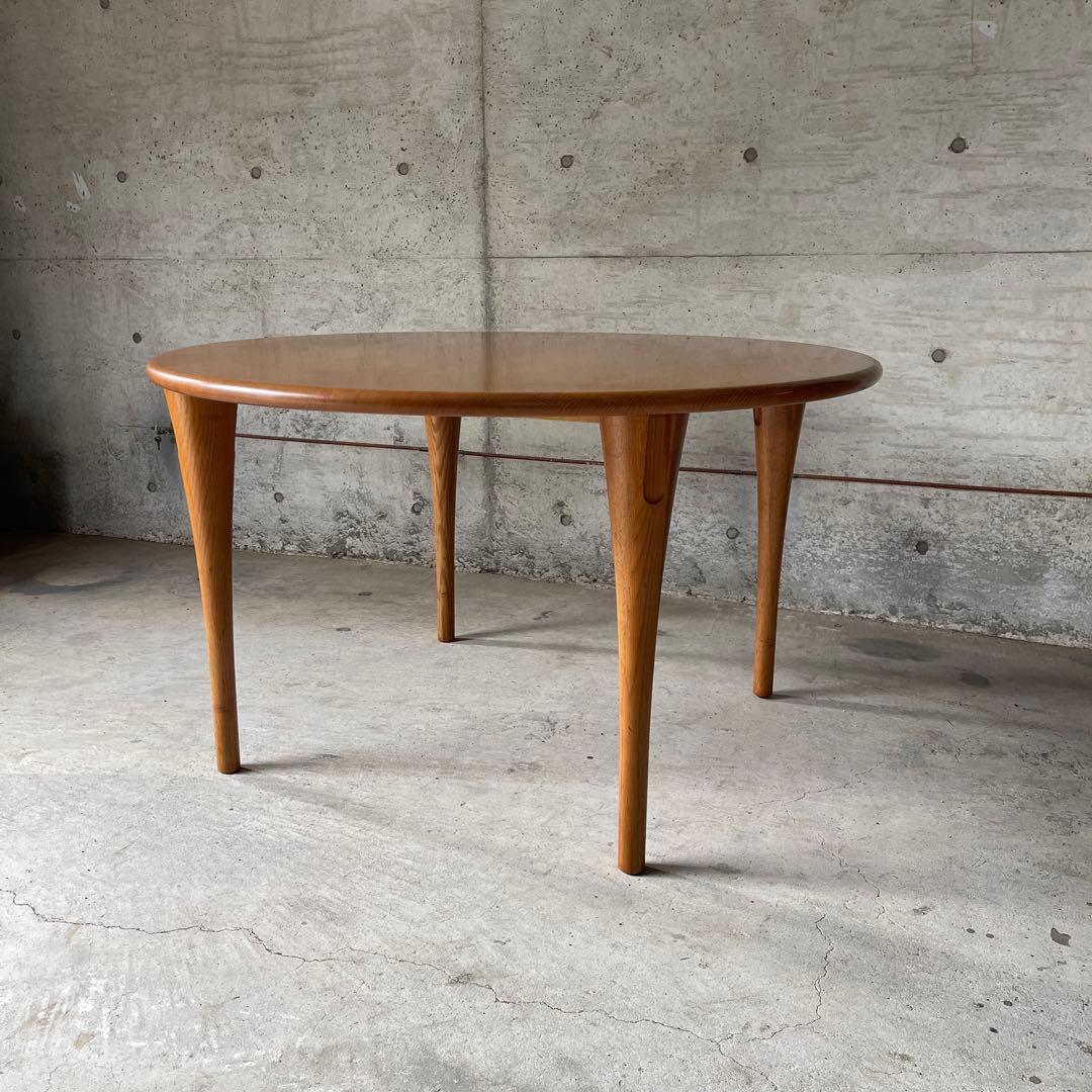 飛騨産業 キツツキ 侭 オーク材 北欧スタイル　ナチュラル円形ダイニングテーブル