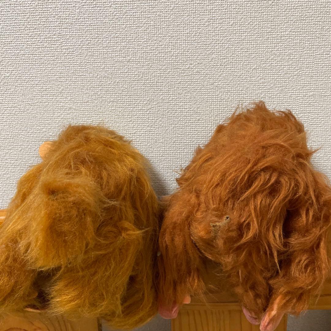 リアルな猿のぬいぐるみ2体セット　オランウータン