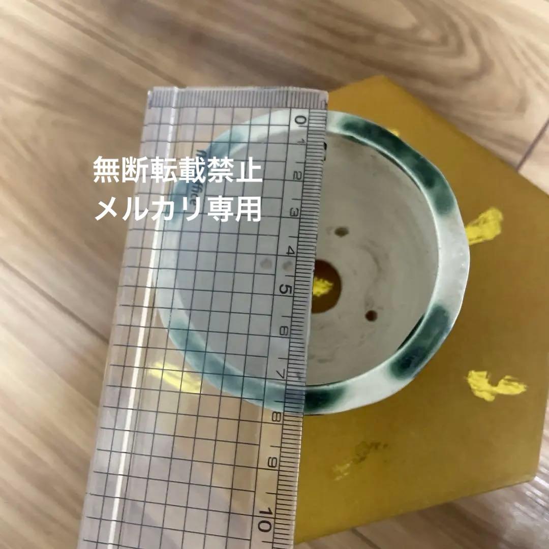 ミニ盆栽鉢　桑津香石　絵鉢　丸鉢　山野草　小品盆栽