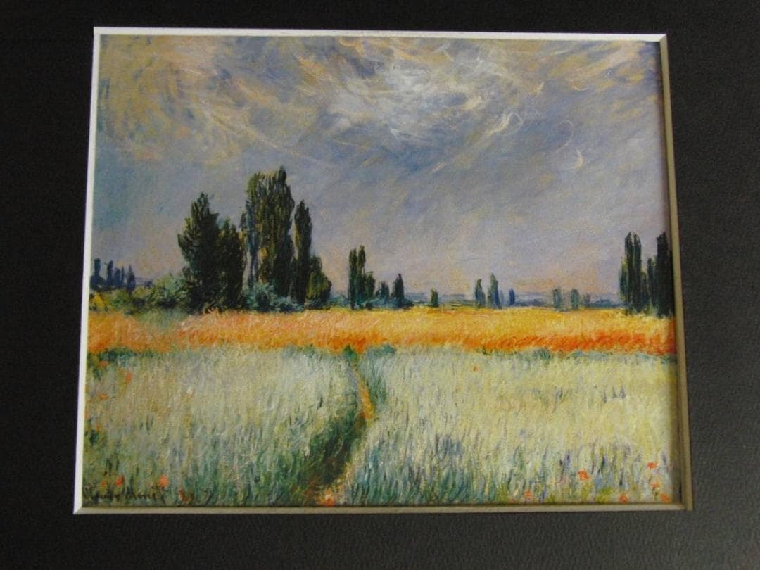 クロード・モネ、「The Wheat Field」、厳選、希少大判画集・額装画