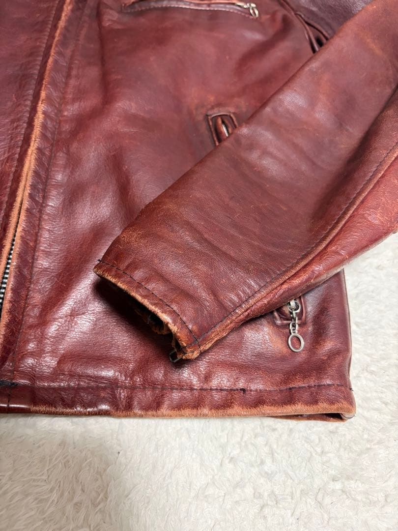 希少カラー　schott 642 レザージャケット　牛革　カウレザー　38サイズ