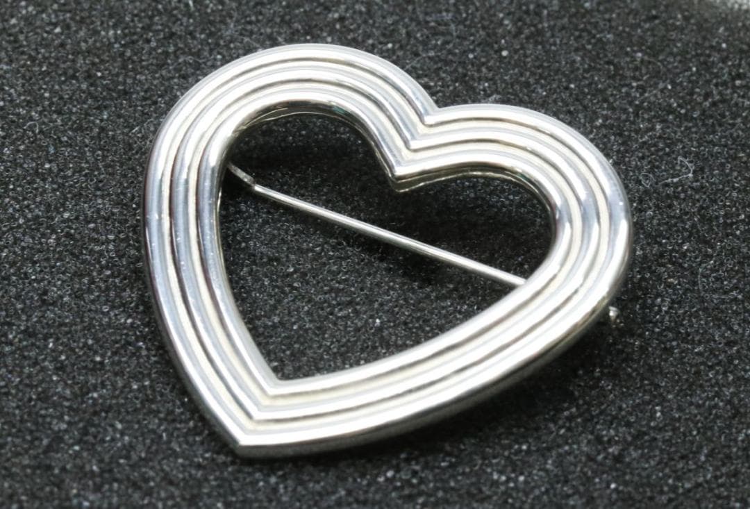 ティファニー メナード 925 ハート ブローチ シルバー 約10.3g