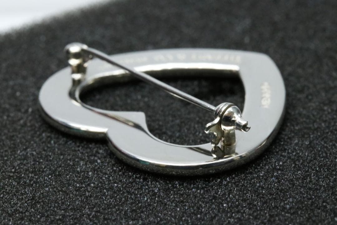 ティファニー メナード 925 ハート ブローチ シルバー 約10.3g