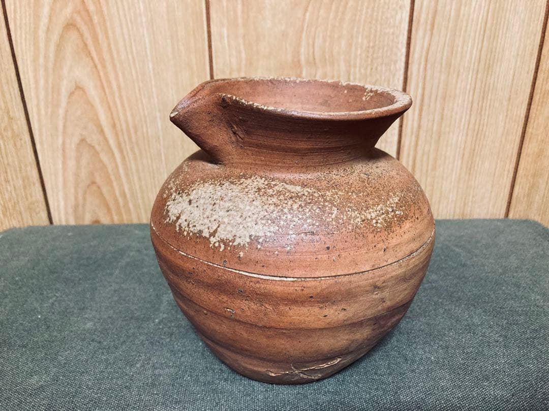 古備前 江戸中期頃 雀口 小壺 (検索 酒器 徳利