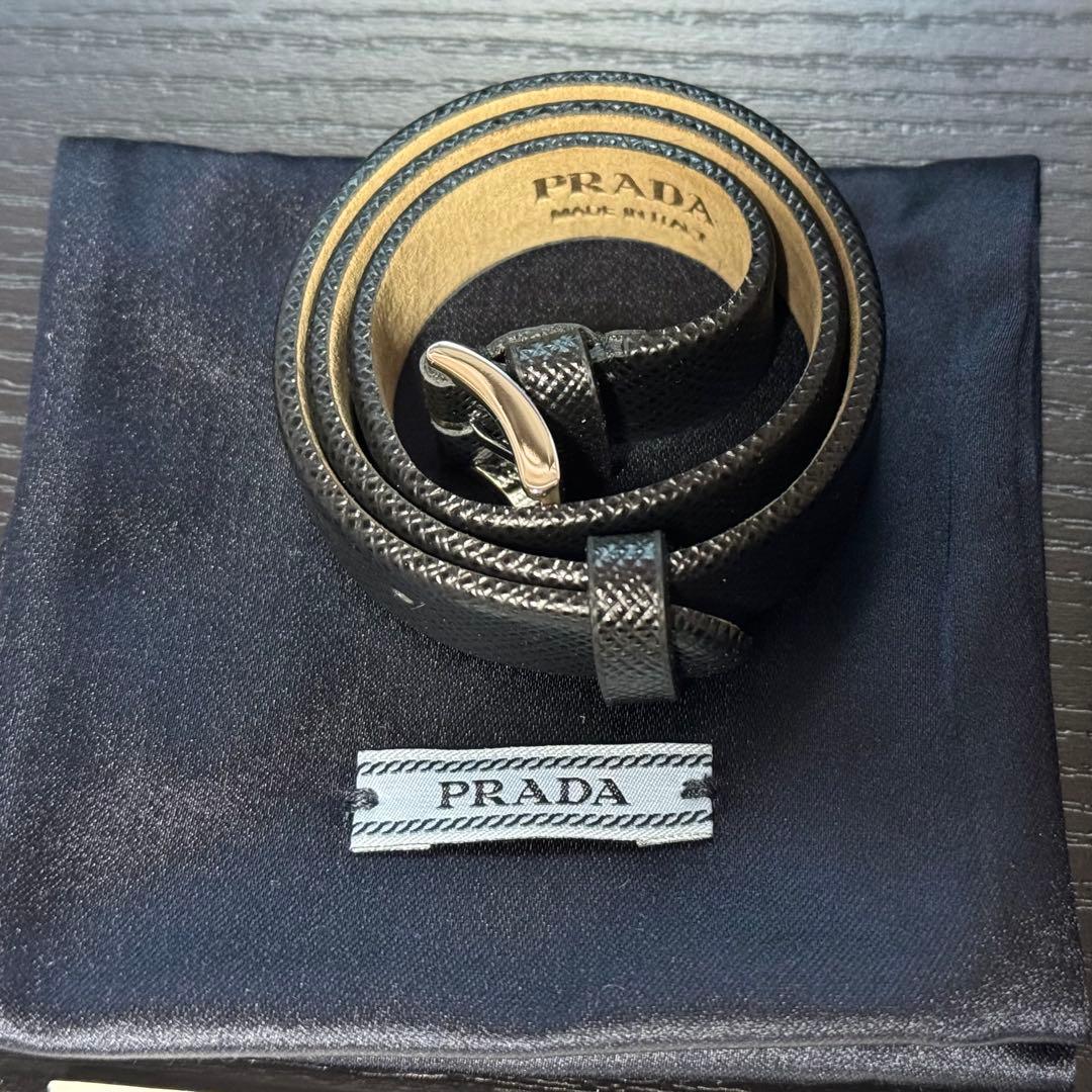 PRADA CENTURION ブラック レザー ブレスレット 2個セット