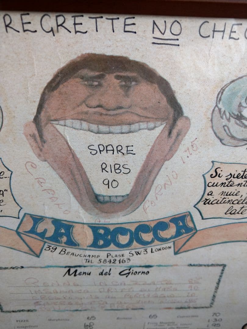 アンティーク　メニュー表