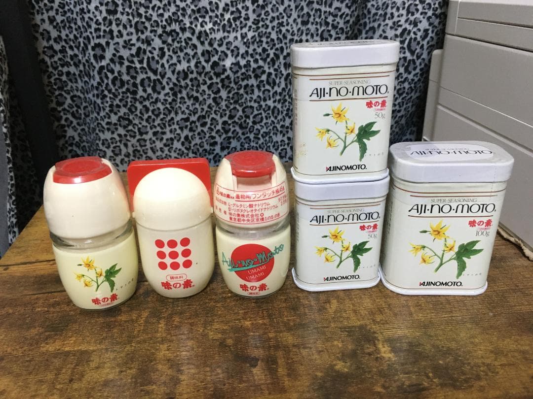 6点セット 味の素 激レア未開封 昭和レトロ ブリキ缶 ティン缶 ビン 調味料入