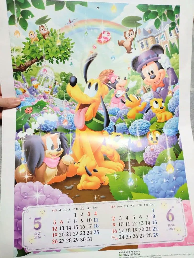 Disney 2020〜2025年 カレンダー 第一生命 一枚物/ディズニー