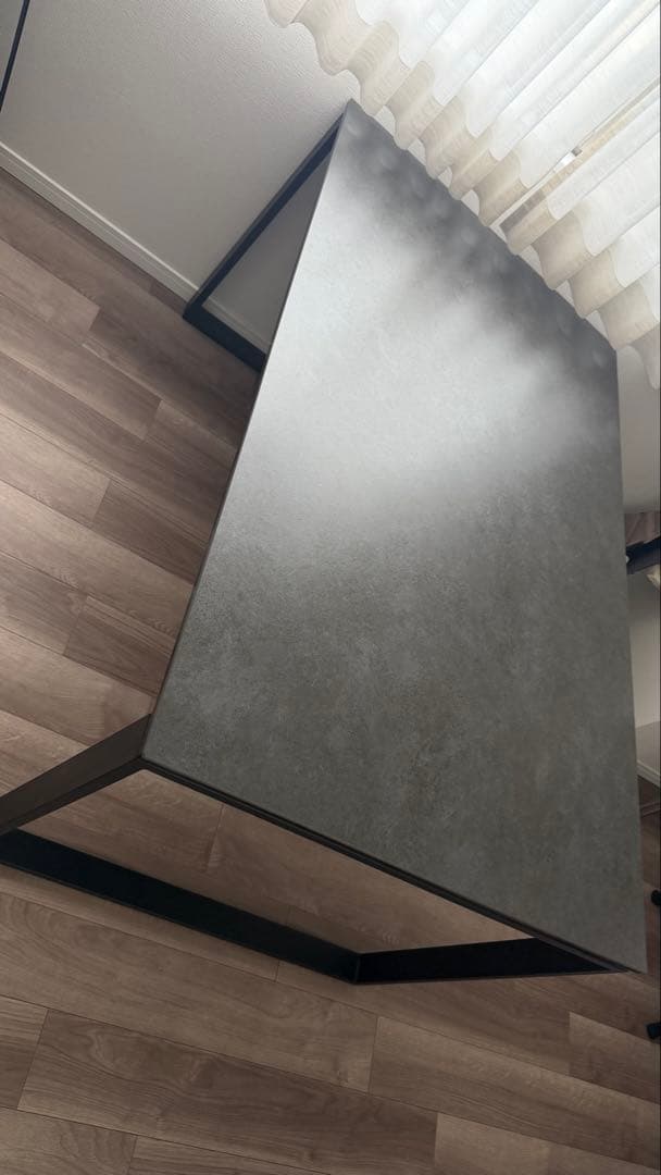 ダイニングテーブル グレー 150cm x 90cm