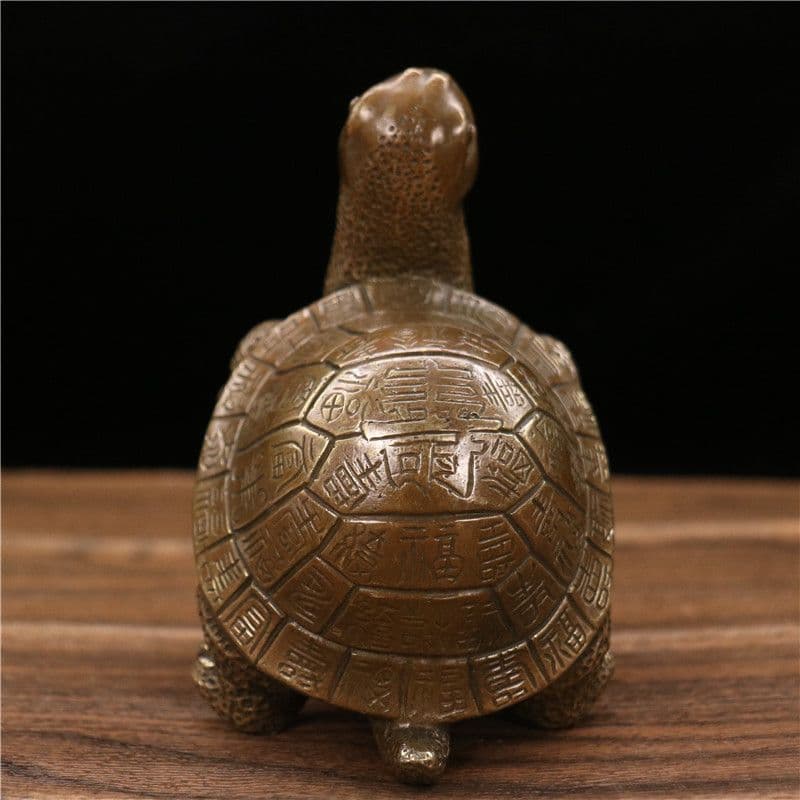 銅製 福寿亀 置物 書道具 文房具 玄関 装飾品 工芸品 美術品
