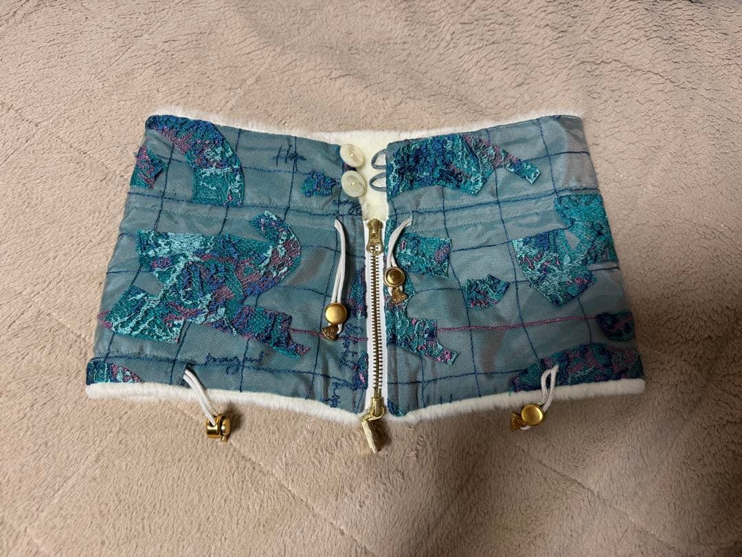 無知へと達するレーススヌード ターコイズ hazama