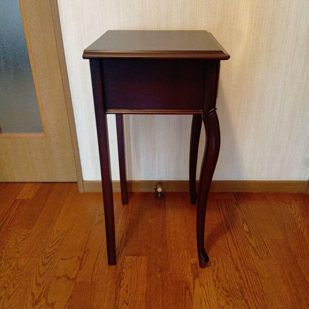 ダークブラウン サイドテーブル 引き出し付き 東海家具　展示品