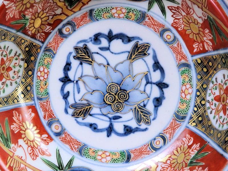 大聖寺伊万里　金襴手　窓絵　花鳥紋の図　春寒鉢　膾皿　５客　C770AS-CZt