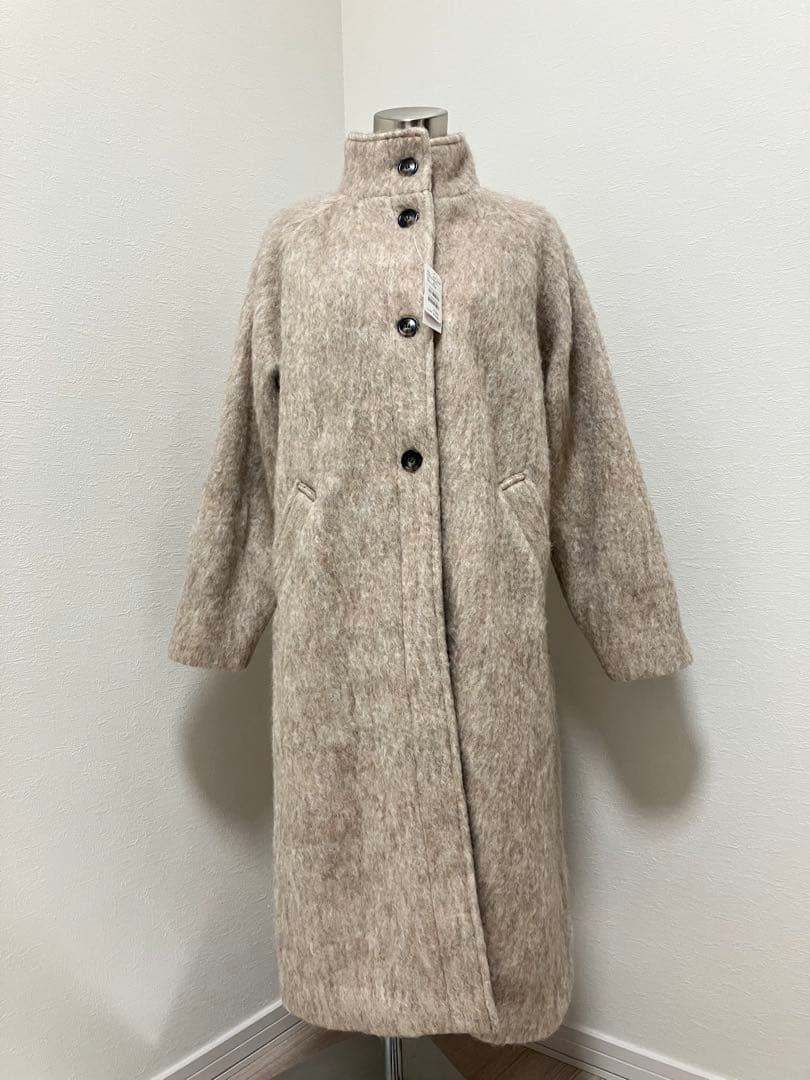 Thevon ゼヴォン シャギースタンドカラーコート