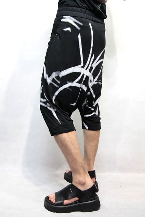 タグ有 JULIUS サルエルクロップドイージーパンツ サイズ2 BLACK