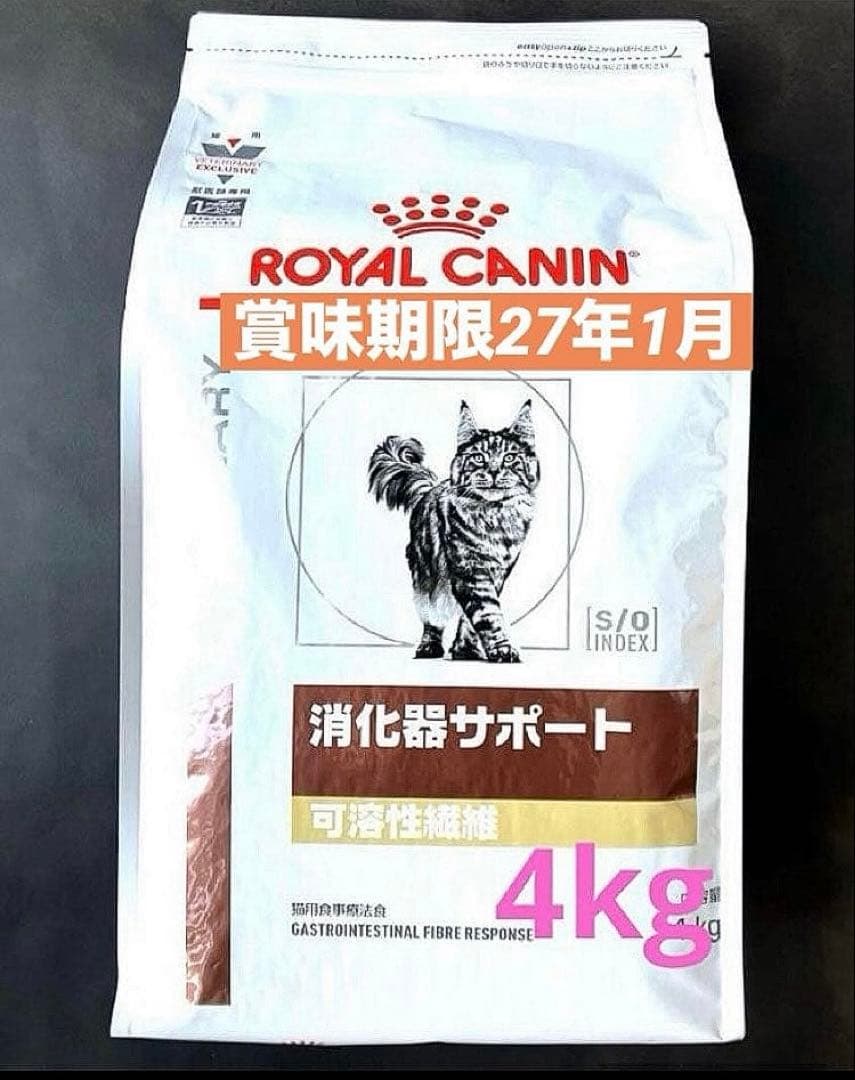 ロイヤルカナン猫消化器サポート　可溶性繊維ドライ4kg賞味期限27年1月26日