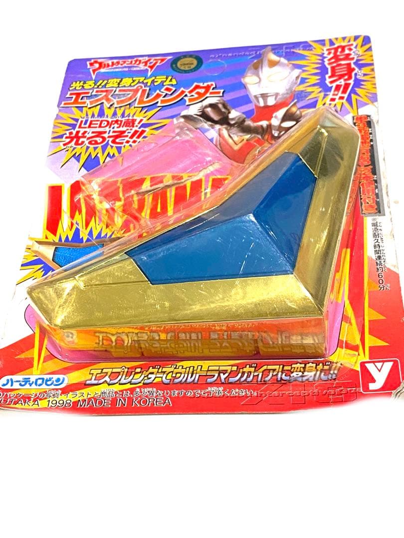 絶版98'ウルトラマンガイア光る変身アイテム！エスプレンダー新古品未使用未展示物