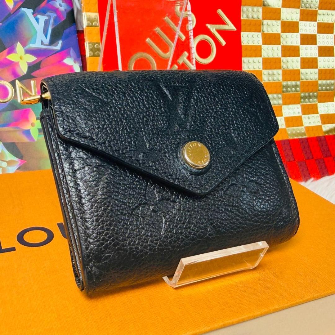 【箱付き美品】ルイヴィトン モノグラム アンプラント ポルトフォイユ ゾエ 黒