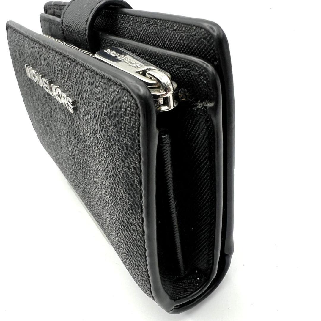 未使用マイケルコース★2つ折りスモールウォレット 折財布 シグネチャーPVC 黒