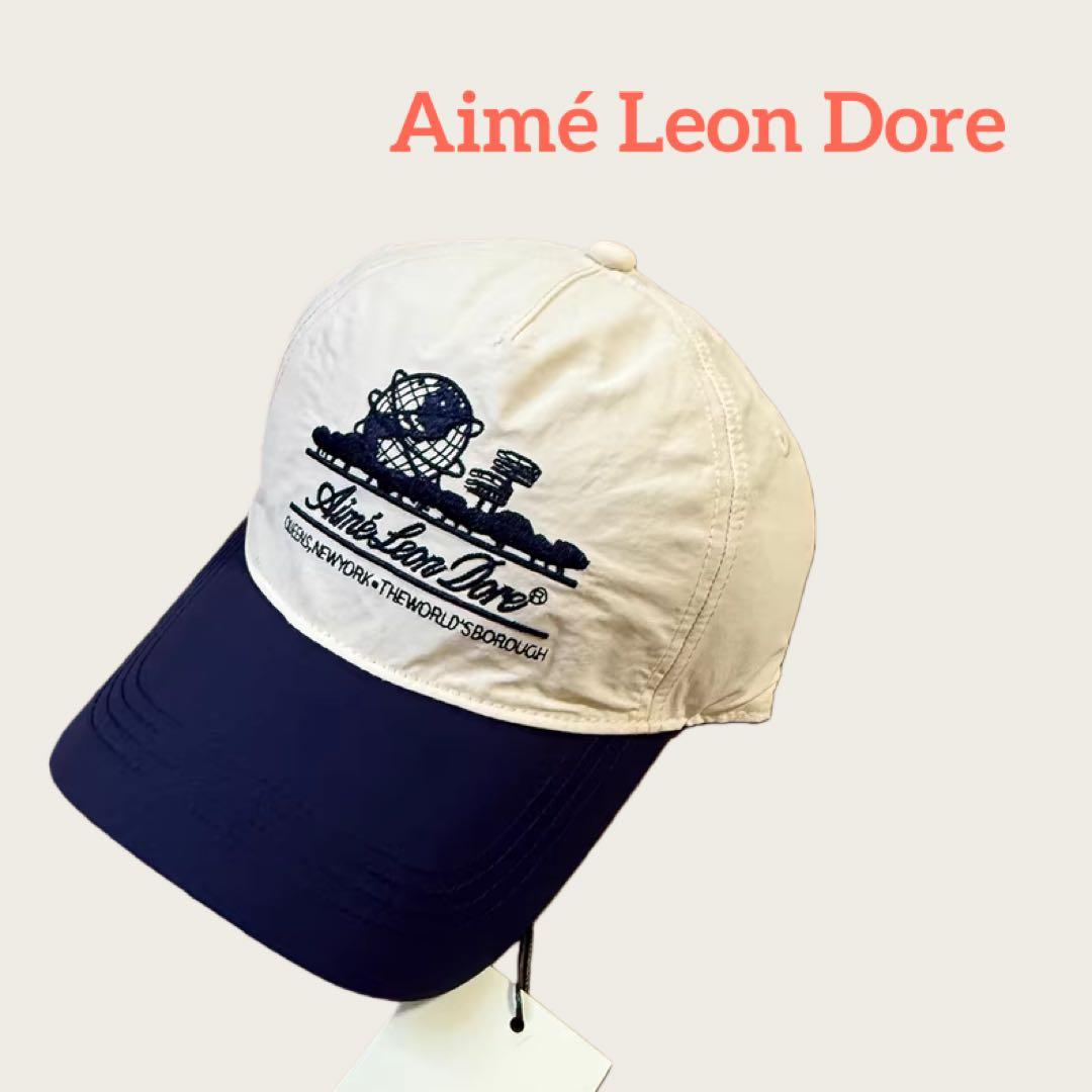 Aimé Leon Dore ベースボールキャップ アイボリー/ネイビー