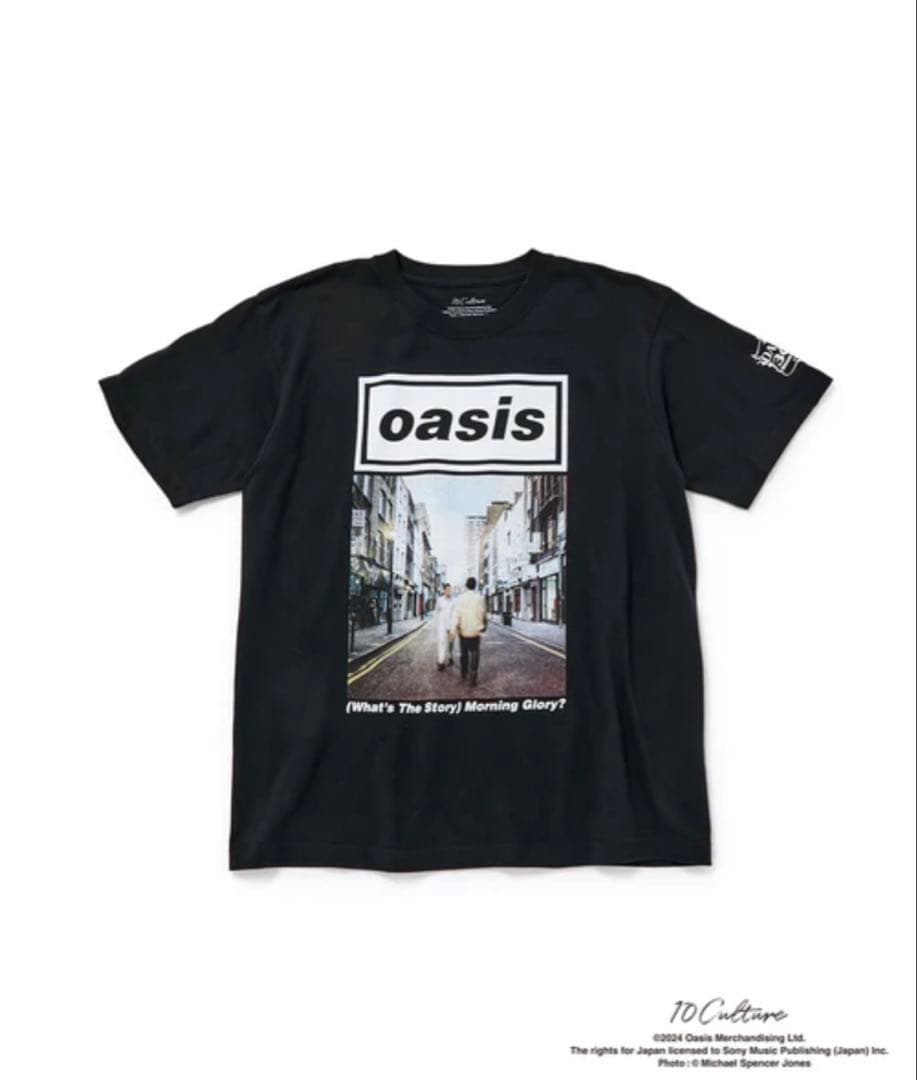 オアシス アダムエロペ TシャツMorning Glory 黒 oasis M