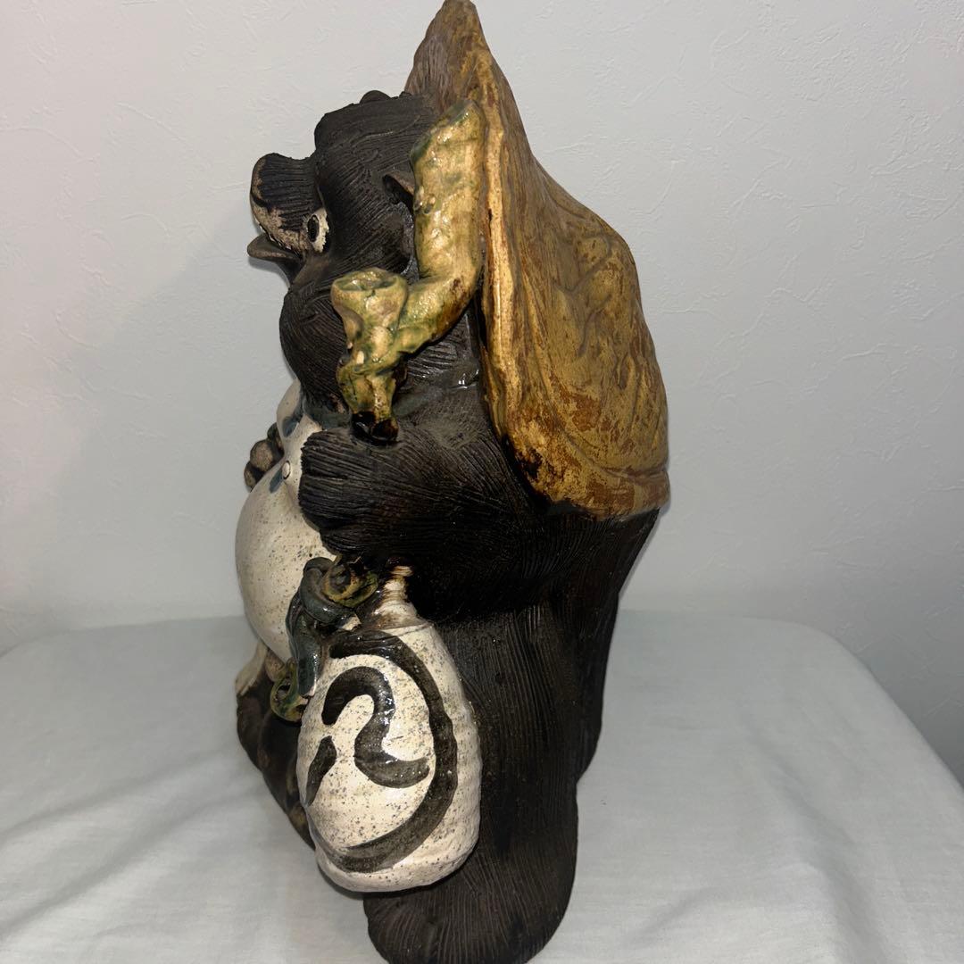 狸庵　タヌキ　信楽焼　高さ45cm 置物　縁起物