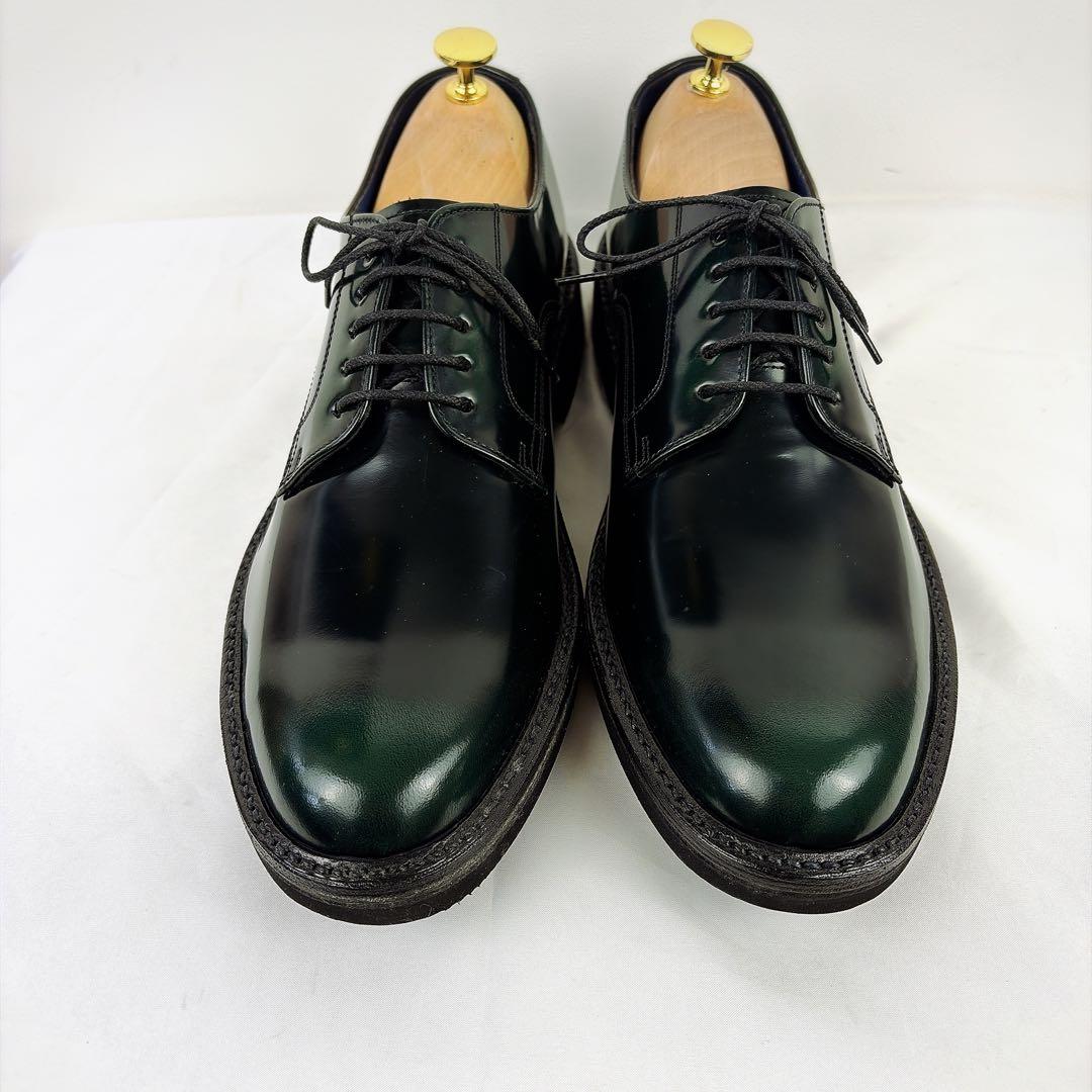 新品✨REGAL 革靴 プレーントゥ 厚底 レザー 26cm 深緑　14VR