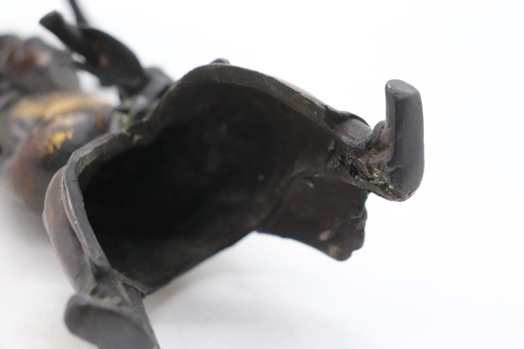 古銅　人物像　溜金　文人像　高さ約30.5cm 送料込み260121