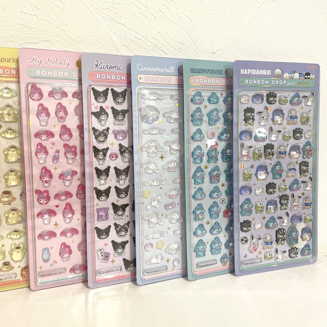 【正規品】サンリオボンボンドロップシールmini 8枚コンプリートセット