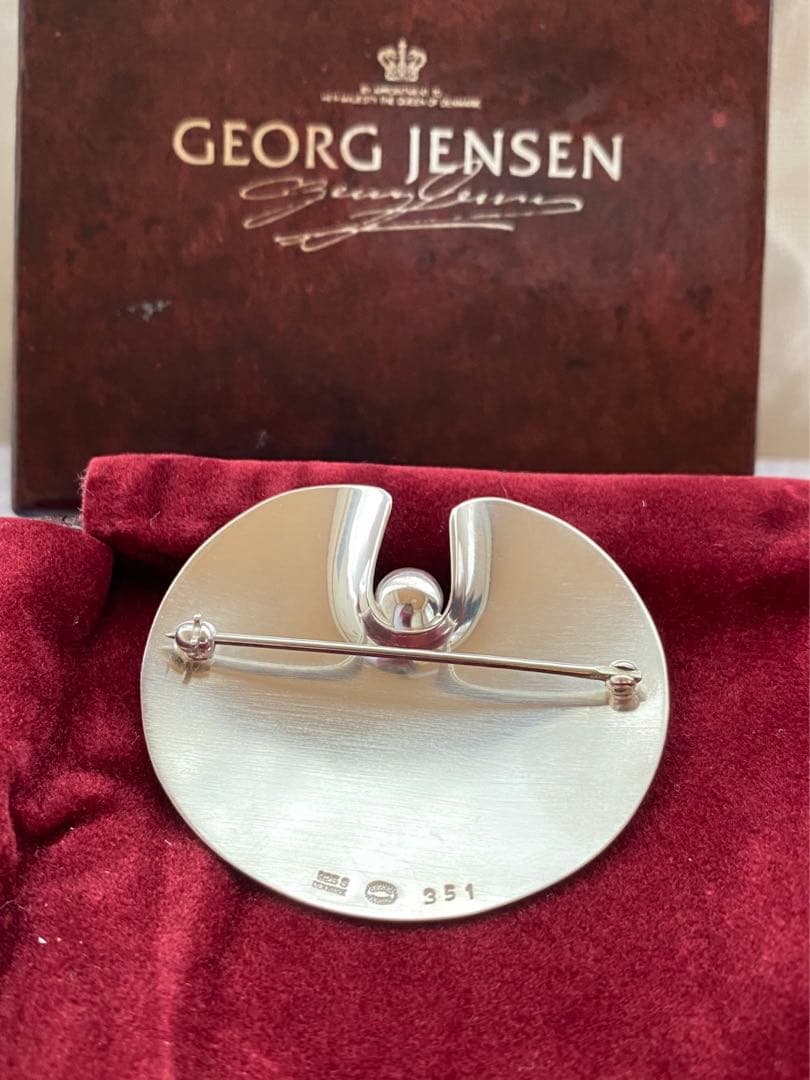 極美品 ヘマタイトブローチ351 睡蓮 sv925