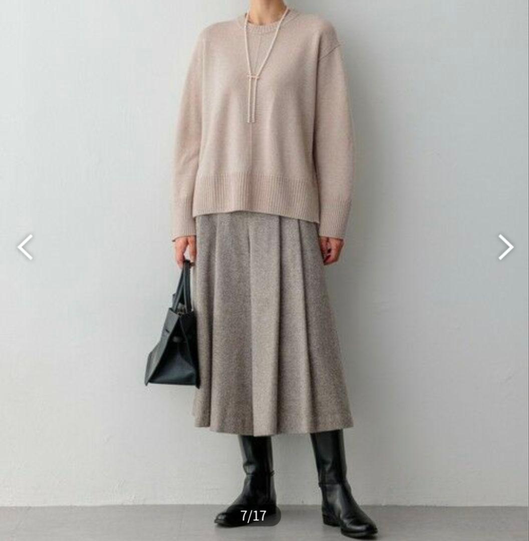 タグ付き 24AW 23区 シルクネップヘリンボーン ガウチョ パンツ 48