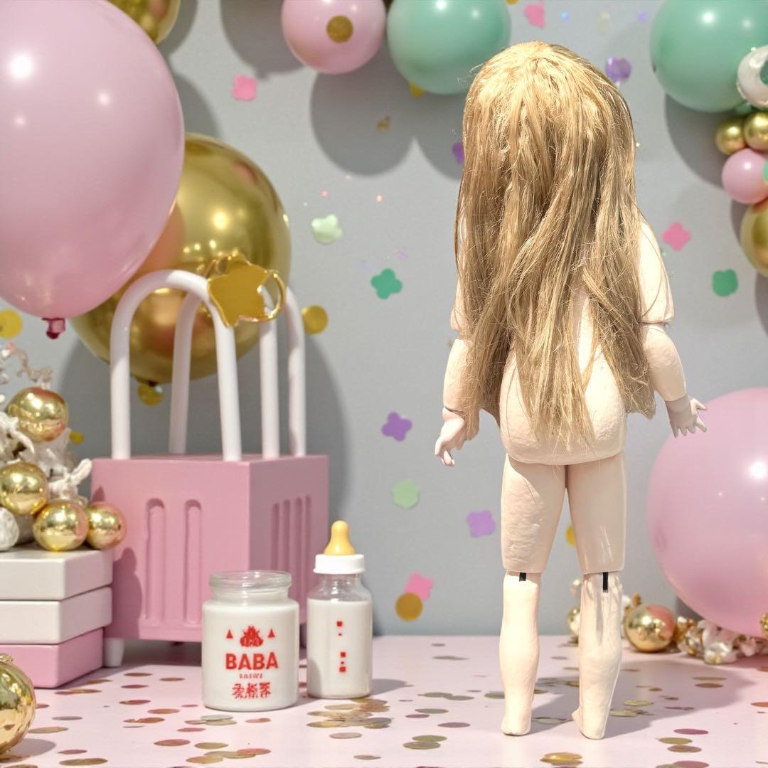 ビスクドール アーテー AT リプロ ブラック ベルベット ロングドレス ボネ