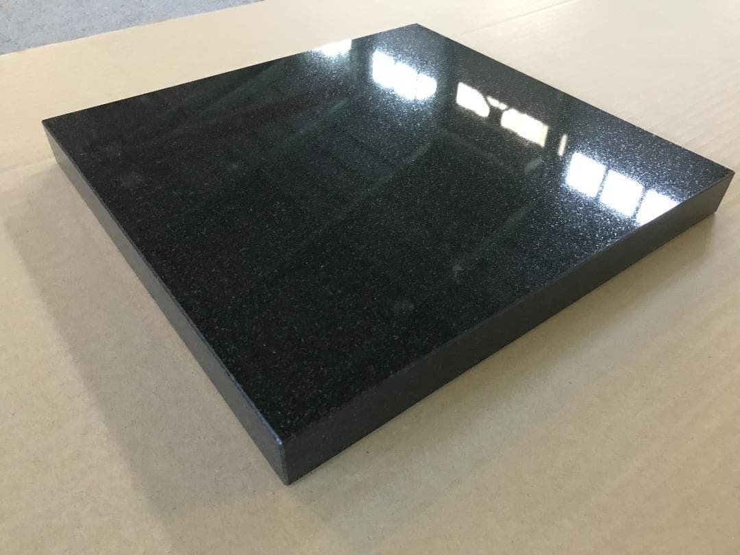 高級天然黒御影石 山西黒 オーディオボード●400×400×20●5面磨き