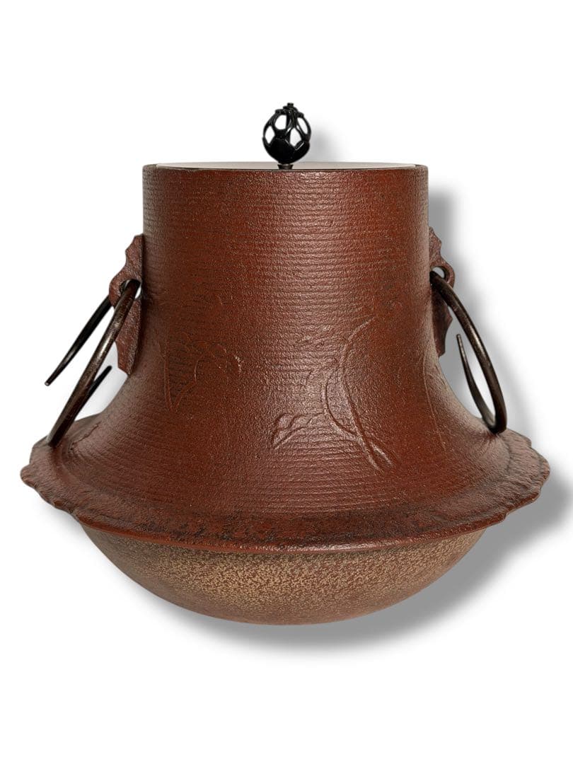 #釜師 菊地政光 松地文糸目 富士釜 共箱付き