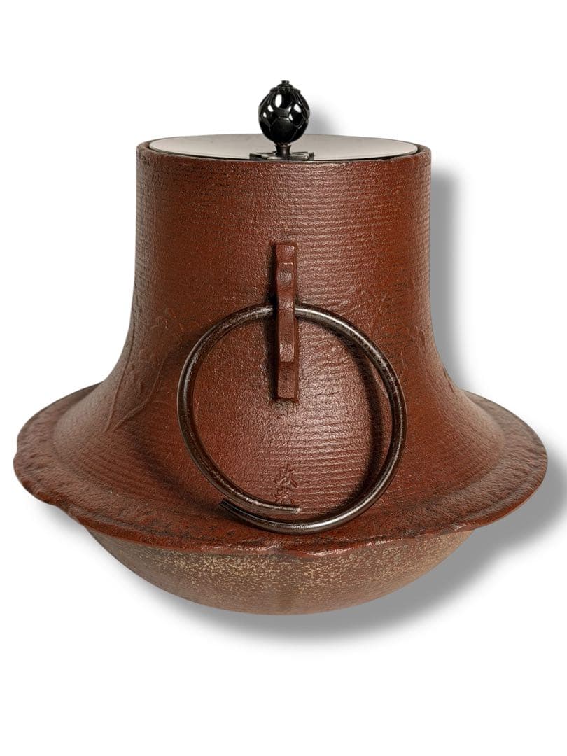 #釜師 菊地政光 松地文糸目 富士釜 共箱付き