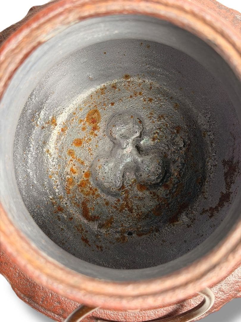 #釜師 菊地政光 松地文糸目 富士釜 共箱付き