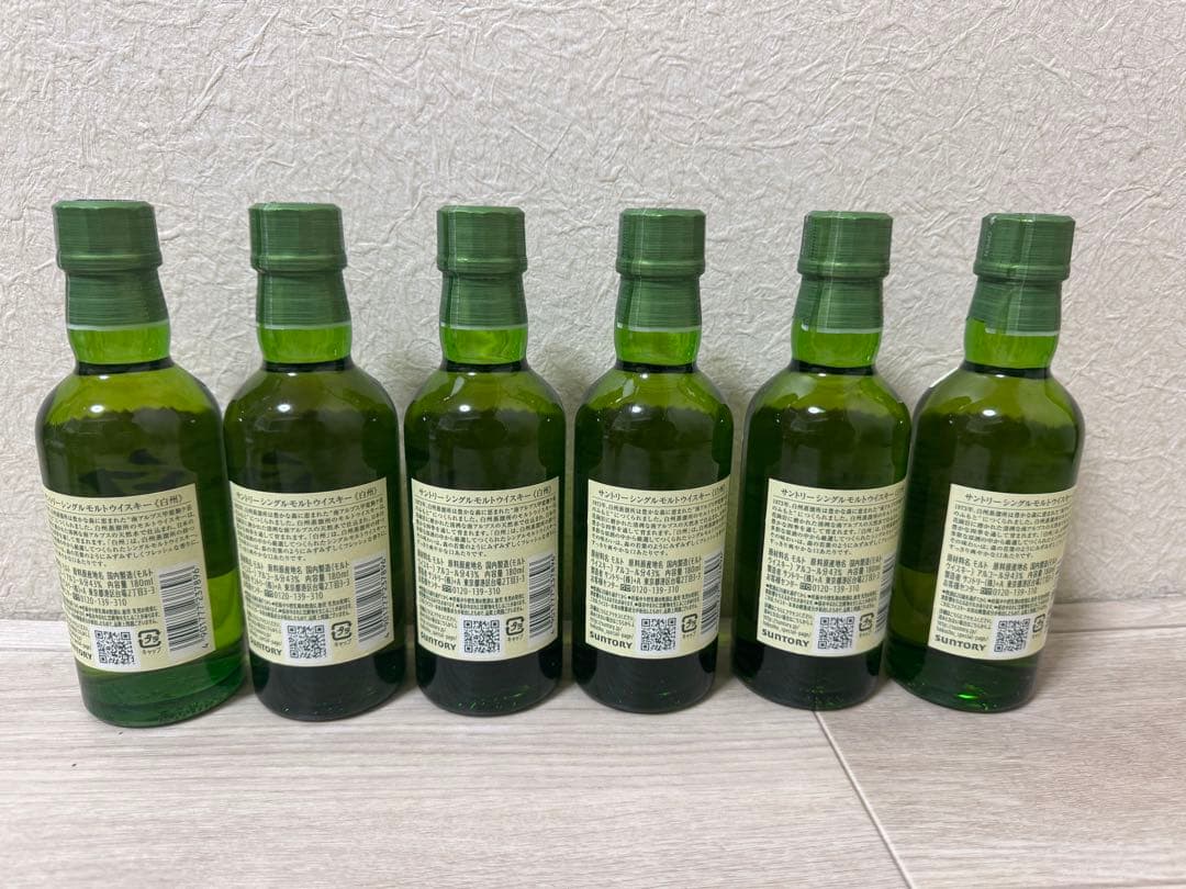 サントリーシングルモルトウイスキー白州　180ml　6本セット