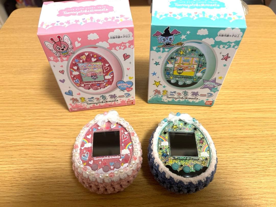 たまごっちみーつ　メルヘンみーつ(ピンク)、まじかるみーつ(グリーン) セット