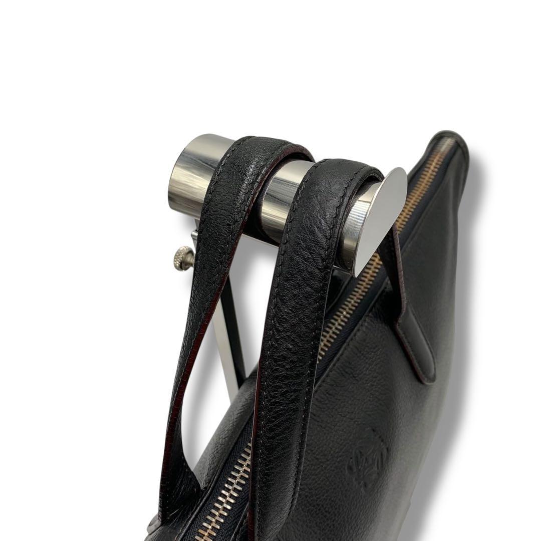 美品✨ロエベ ビジネスバッグ トレド アナグラム ロゴ A4可 レザー ブラック