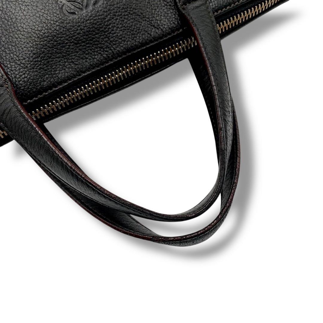 美品✨ロエベ ビジネスバッグ トレド アナグラム ロゴ A4可 レザー ブラック