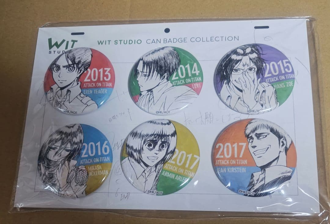 進撃の巨人 浅野恭司原画展2017 缶バッジセット