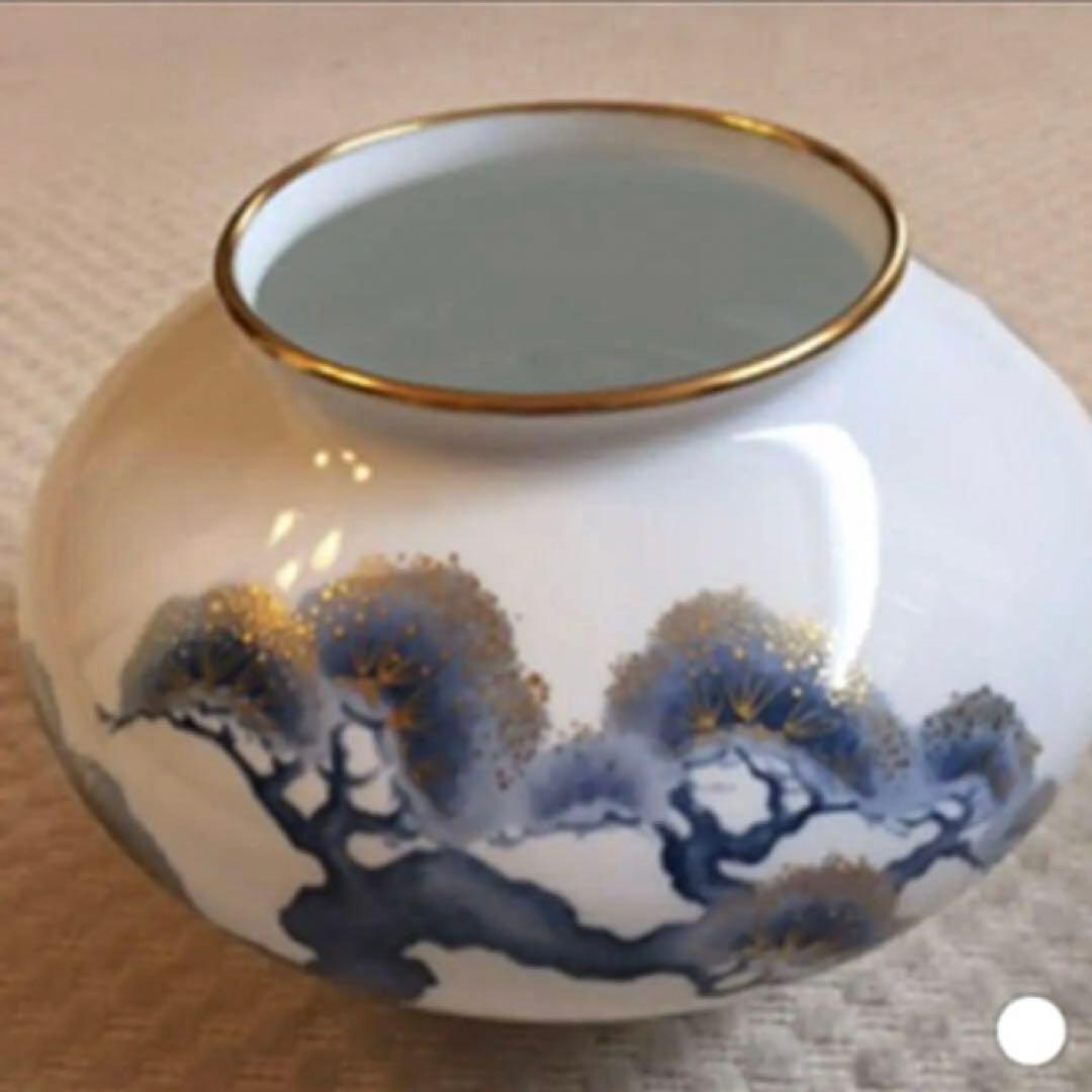 皇室御用達 大倉陶園 【老松】花瓶 花生